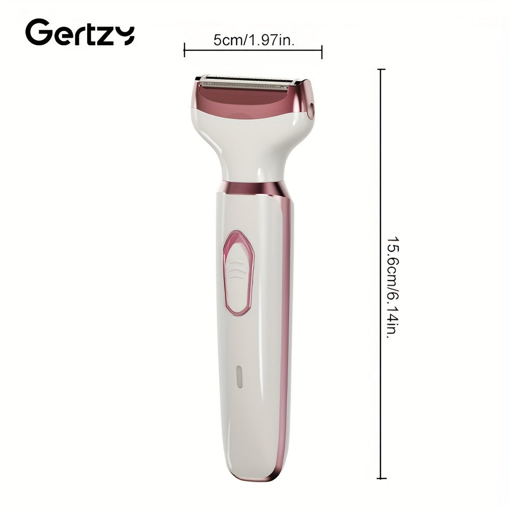 4-in-1 Rechargeable Electric Razor for Women - Face, Nose, Legs, Underarm, Bikini Trimmer - Wet & Dry, Painless Grooming Kit - Portable & Rechargeable