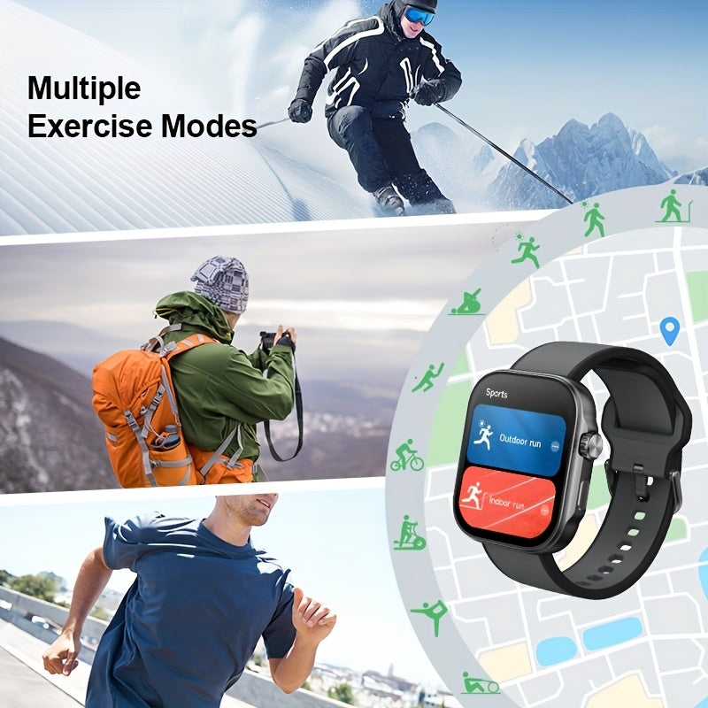 GTX13 AMOLED Smartwatch 1.99-Inch, Sports Smartwatch, Wireless Call, Supports Multiple Sports Modes, 332 PPI High Definition Display, Rotatable Crown, AOD, 60FPS, Supports Fast Charge, for Men and Women, IOS and Android Phone