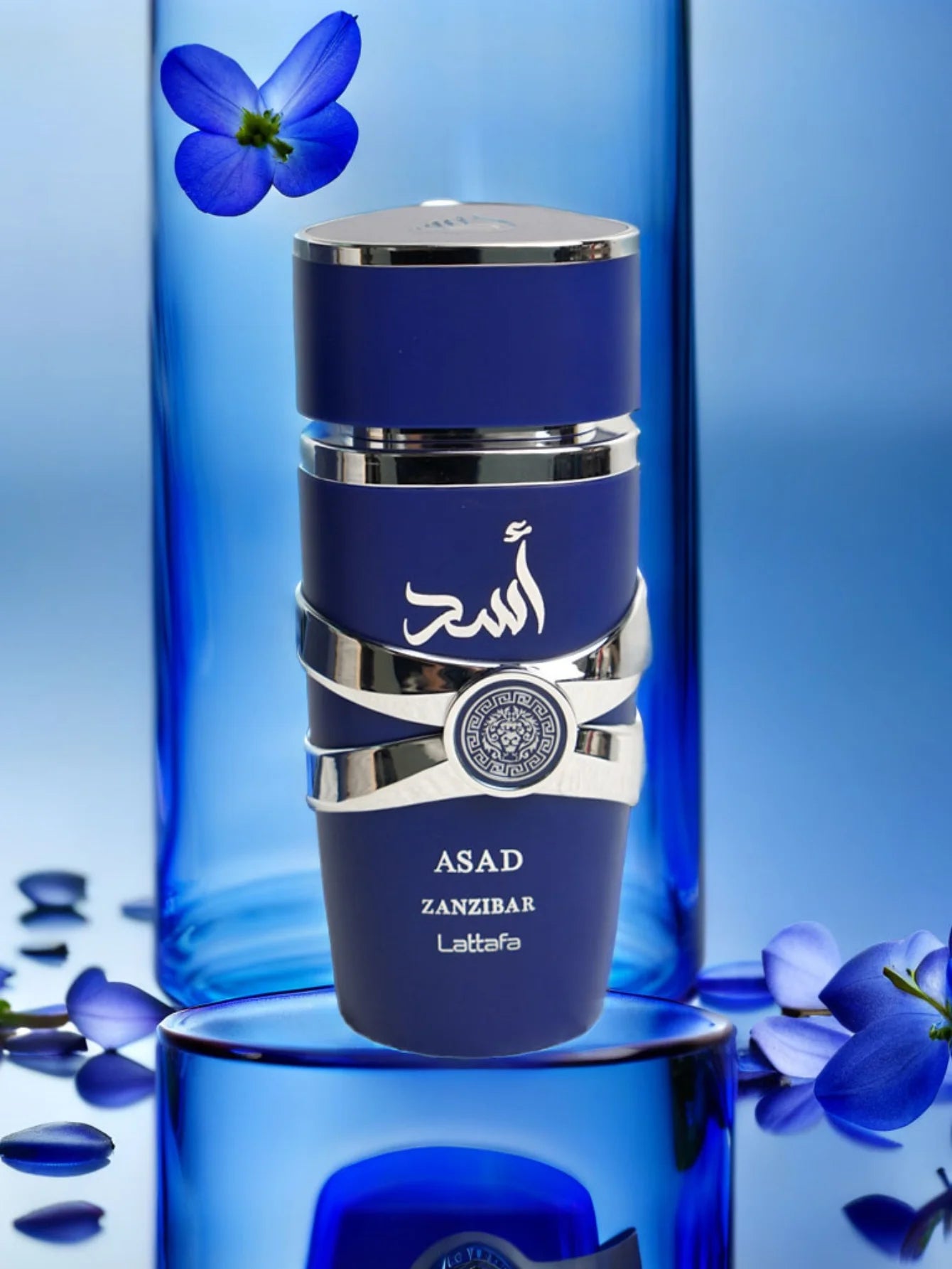 Lattafa Asad Zanzibar Blue Edition For Men Eau de Parfum Spray 3.4 Ounce Spicy Fragrance Warm Note Of Vanilla Christmas Gift