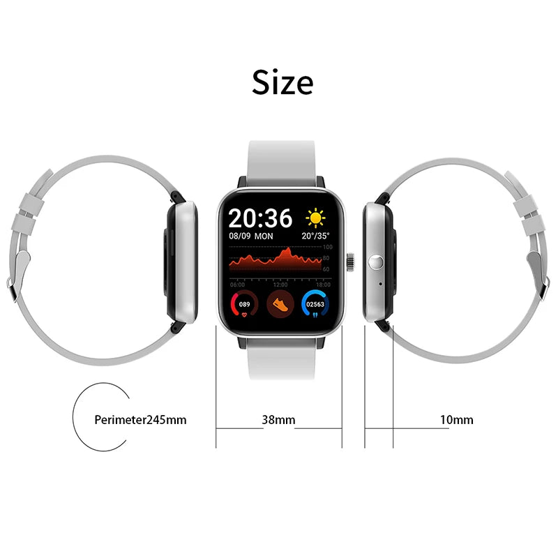 2024 New Smart Watch Women Full Touch Bracelet For Android IOS GPS Fitness Tracker Blood Pressure Smart phone Smartwatch Men+Box