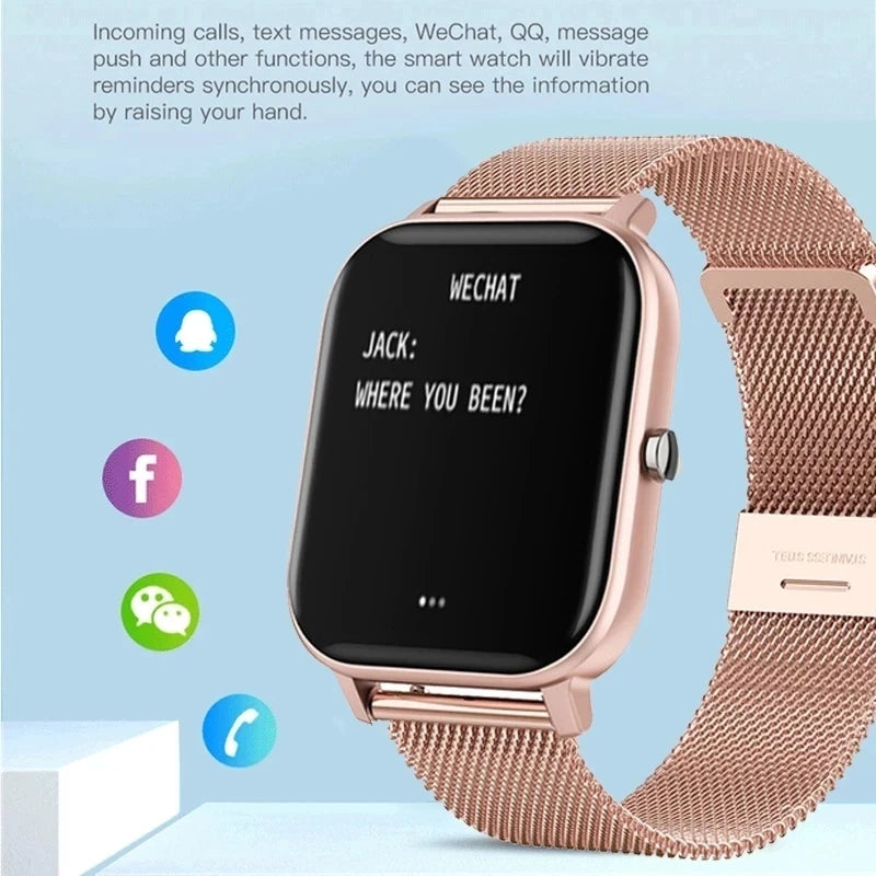 2024 New Smart Watch Women Full Touch Bracelet For Android IOS GPS Fitness Tracker Blood Pressure Smart phone Smartwatch Men+Box