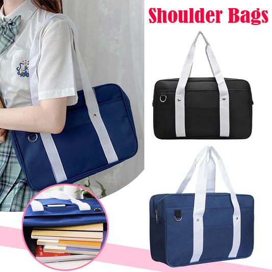 Japanese Student Bags JK Handbag Travel Bag Women Shoulder Satchel Bags Solid Color High School Students Bookbags messenger bag