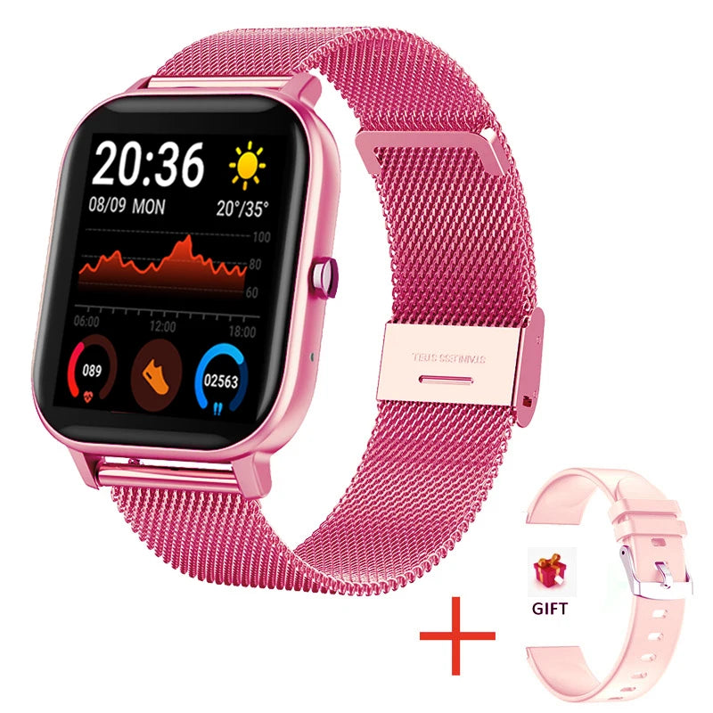 2024 New Smart Watch Women Full Touch Bracelet For Android IOS GPS Fitness Tracker Blood Pressure Smart phone Smartwatch Men+Box