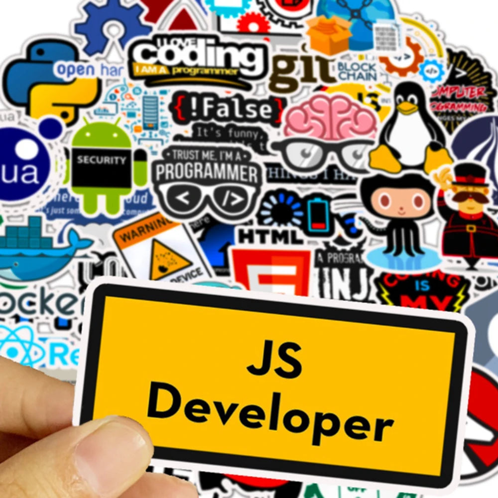 10/30/50pcs Programmer Internet Java Stickers Geek Php Docker Html Bitcoin Programming Language For Phone Laptop Car Toy Decals