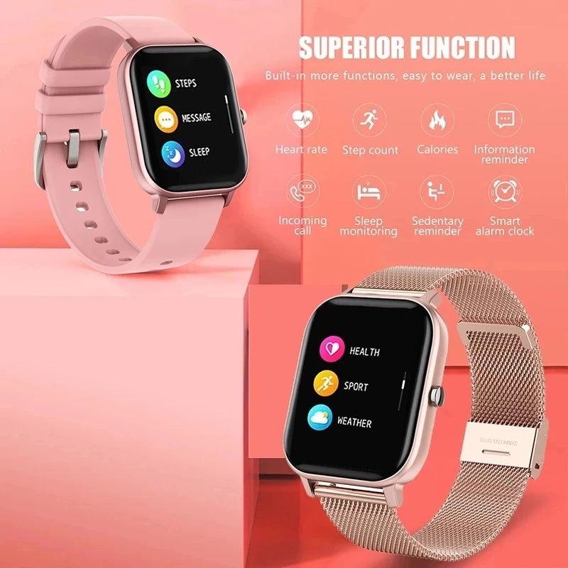 2024 New Smart Watch Women Full Touch Bracelet For Android IOS GPS Fitness Tracker Blood Pressure Smart phone Smartwatch Men+Box