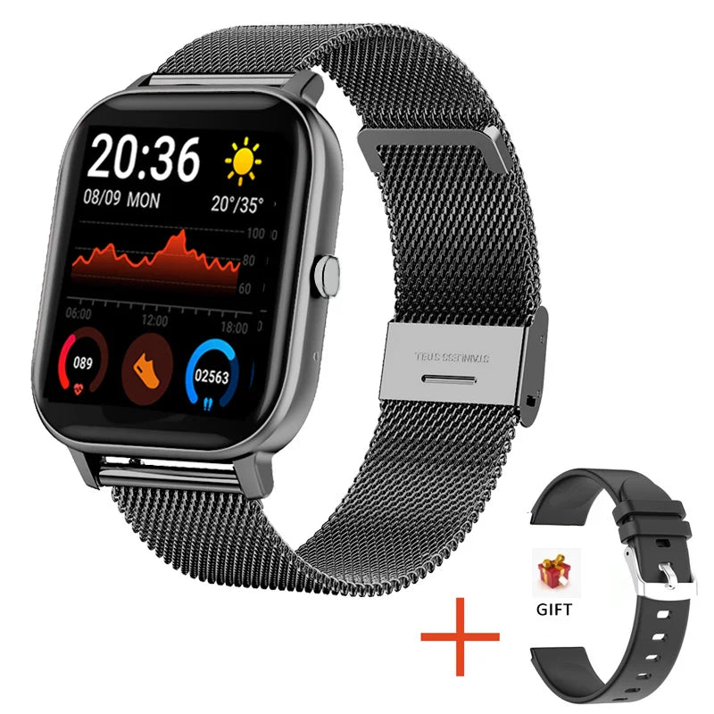 2024 New Smart Watch Women Full Touch Bracelet For Android IOS GPS Fitness Tracker Blood Pressure Smart phone Smartwatch Men+Box