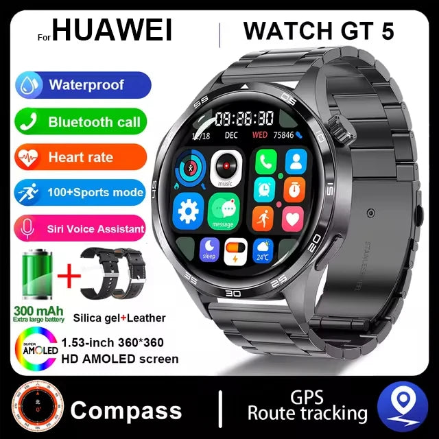 New For Huawei WATCH GT 5 Pro Smartwatch Xuanji Sensing System Advanced Sports Compass Emotional Health Assistant Fashion Watch