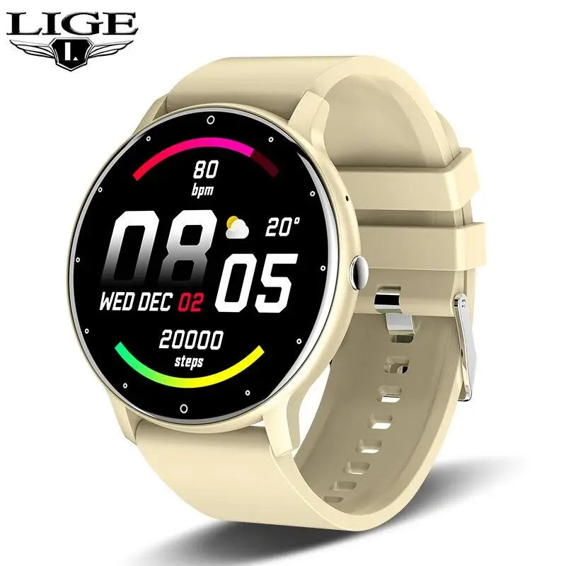 LIGE Women Smart band Watch Real-time Weather Forecast Activity Tracker Watches Heart Rate Monitor Sports Ladies Smart Watch Men