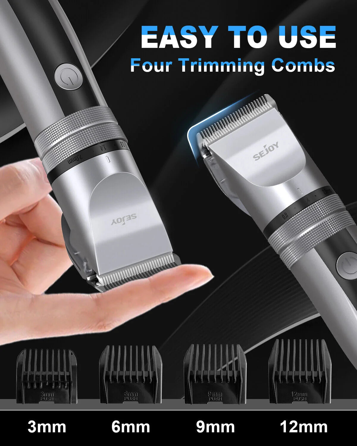 SEJOY Professional Trimmer Hair Clippers Cutting Beard Cordless Shaving Machine