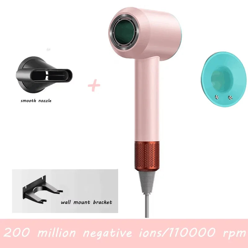 Professional High-Speed Hair Dryer Negative Ion Care Hair Dryer Can Quickly Dry Low Noise Temperature Control Travel Hair Dryer