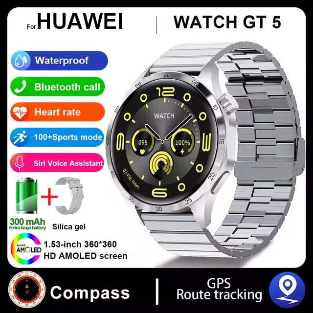 New For Huawei WATCH GT 5 Pro Smartwatch Xuanji Sensing System Advanced Sports Compass Emotional Health Assistant Fashion Watch