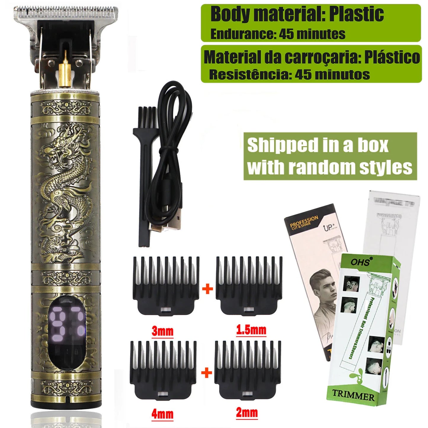 T9 Hair Clipper Repair Beard Shaving Body Hair Trimmer Clippers Electric Machine Men Haircut Machine 0mm Barber Shaver