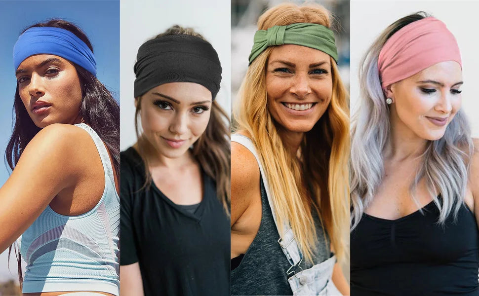 Solid Wide Headband Women Hair Accessories Bowknot Turbans Head Band Wash Face Make-up Sports Running Yoga Headbands