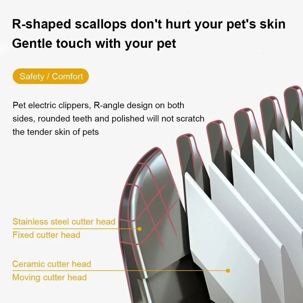 Dog Professional Hair Clipper Electrical Grooming Trimmer for Pets USB Rechargeable Cat Shaver Animals Haircut Machine