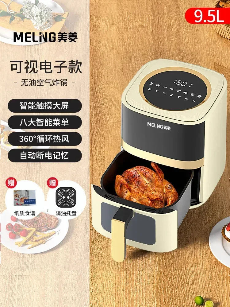 Intelligent air fryer 7L 8L9L automatic large capacity oil-free household multi360°  baking LED touch screen fryeroven