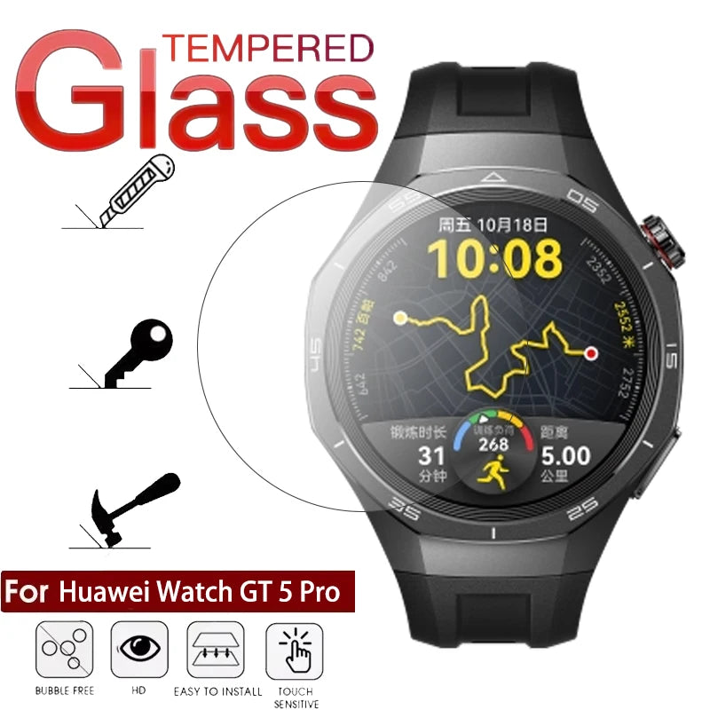 Tempered Glass Screen Protector For Huawei Watch GT 5 Pro Full Cover Anti-scratch Film For huawei GT5 Pro 42MM 46MM Accessories