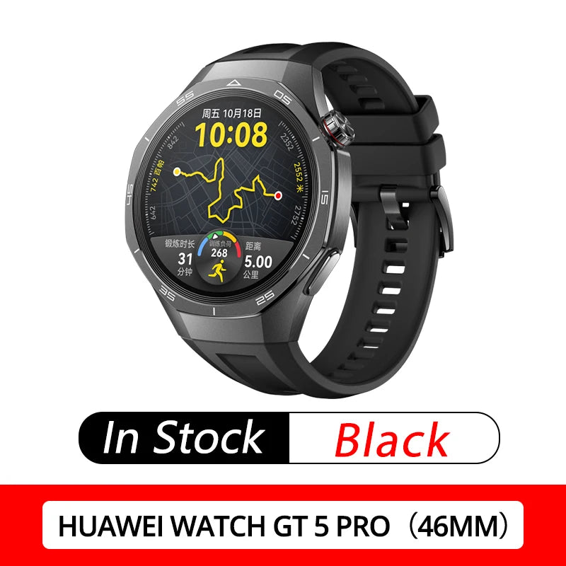 New Huawei WATCH GT 5 Pro Smartwatch Heart Rate Blood Oxygen Monitor Sport Watch IP69K Waterproof 2-Week Battery