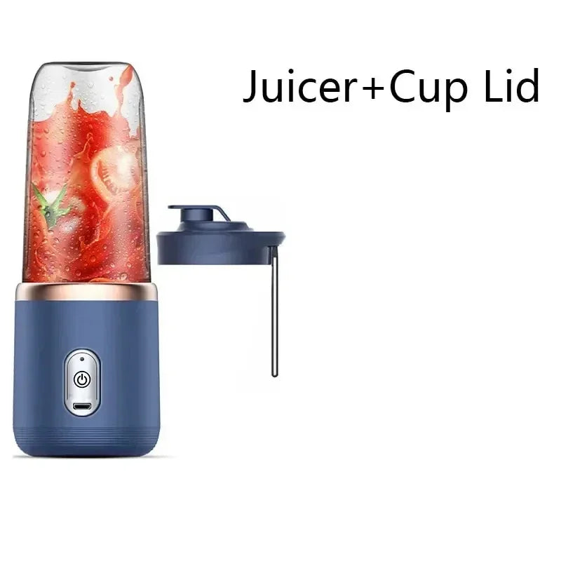 1/2 pc Blue/Pink Portable Small Electric Juicer Stainless Steel Blade Cup Juicer Fruit Automatic Smoothie Blender Kitchen Tool