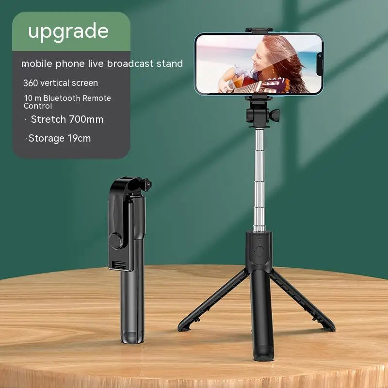 All In One Expandable Portable IPhone Tripod Selfie Stick Selfie Stick With Remote With Detachable BT Wireless Remote Compatible