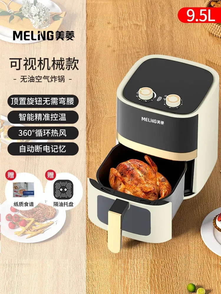 Intelligent air fryer 7L 8L9L automatic large capacity oil-free household multi360°  baking LED touch screen fryeroven