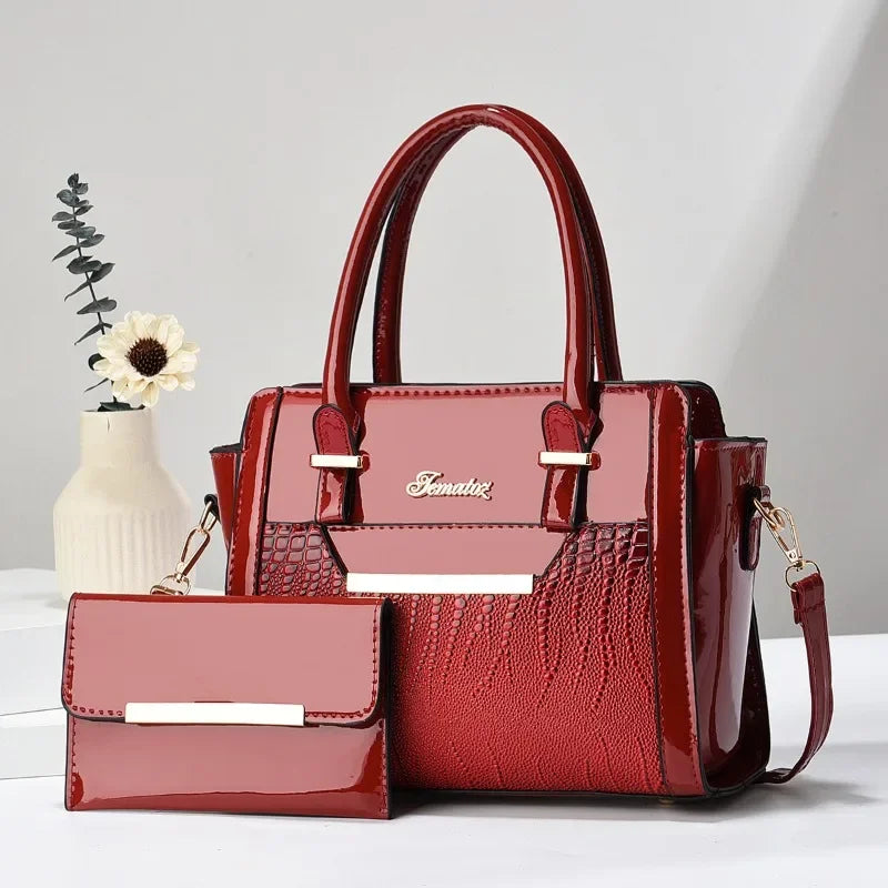 New Large Capacity Crocodile Print Handbag Mother Bag Women's Bag High Quality Shoulder Tote Bag