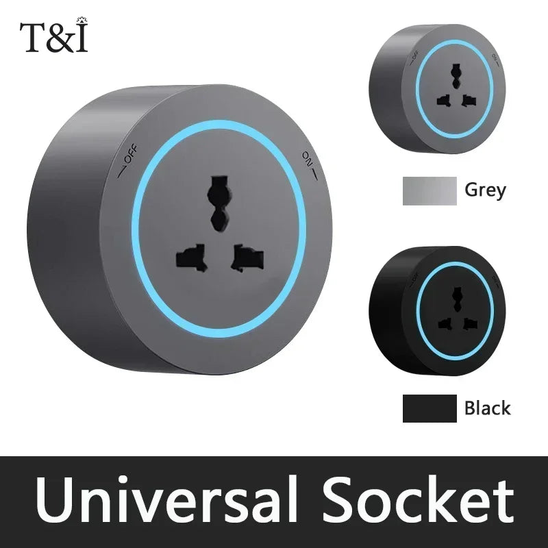 Removable Power Track Rail Socket UK/EU/UN/US/Universal US/USB Type-C Wall Mounted/Embedded Socket Kitchen Bathroom Socket