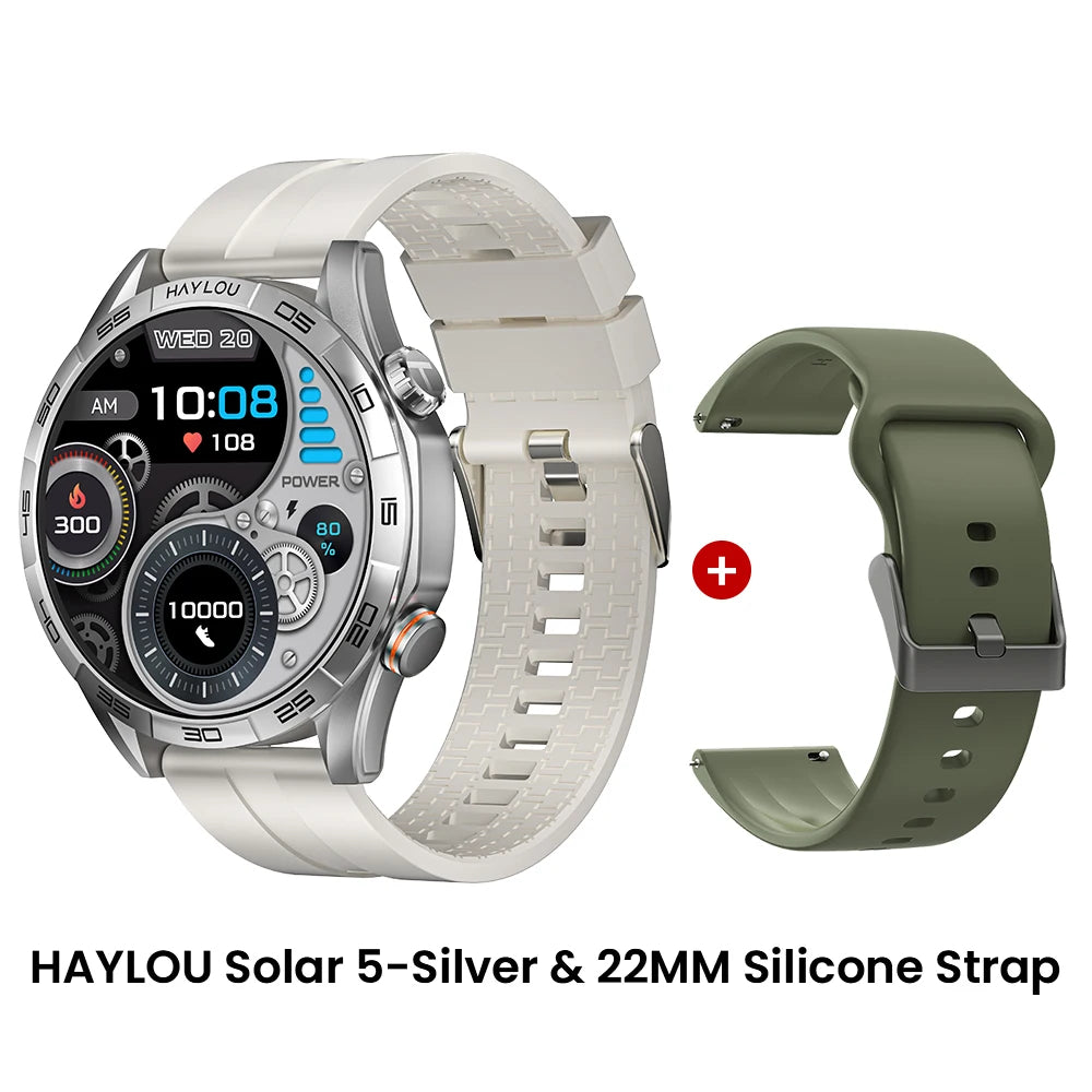 HAYLOU Solar 5 Voice Calling Smartwatch 1.58'' AMOLED Display 60Hz Smart Watch 24H Health Monitoring Sports Smartwatch for Men