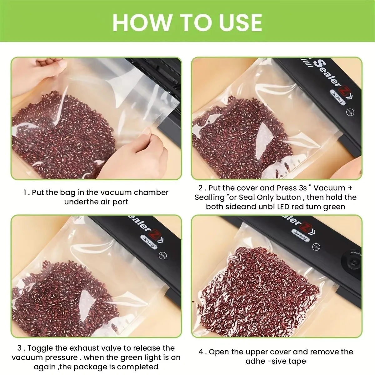 Vacuum Sealer Packaging Machine Food Vacuum Sealer Vacuum Bags Household Vacuum Food Sealing Machine Food Storage Tools