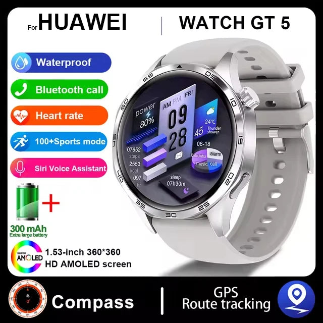 New For Huawei WATCH GT 5 Pro Smartwatch Xuanji Sensing System Advanced Sports Compass Emotional Health Assistant Fashion Watch