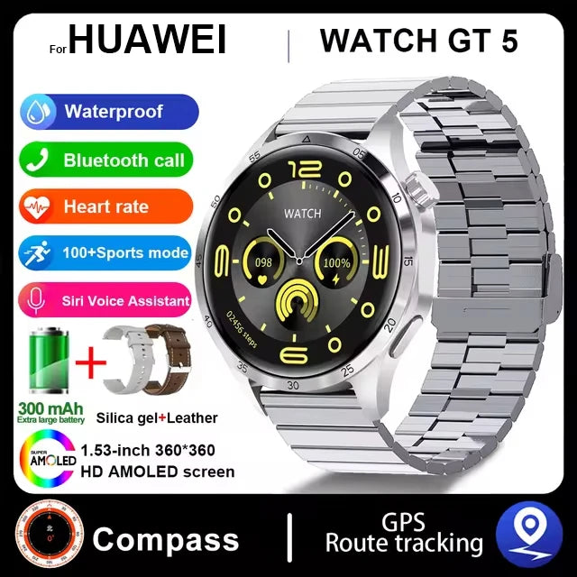 New For Huawei WATCH GT 5 Pro Smartwatch Xuanji Sensing System Advanced Sports Compass Emotional Health Assistant Fashion Watch