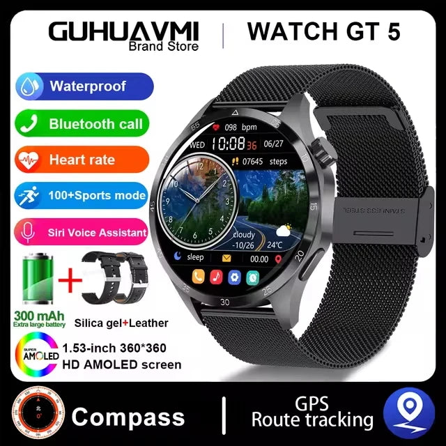 New For Huawei WATCH GT 5 Pro Smartwatch Xuanji Sensing System Advanced Sports Compass Emotional Health Assistant Fashion Watch