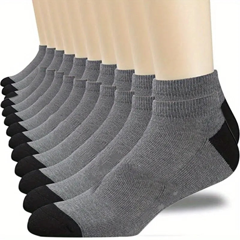 20/10/6/5/4/3/1pairs Men's Fashion Cotton Breathable Comfortable Ankle Socks, Men's Summer Socks