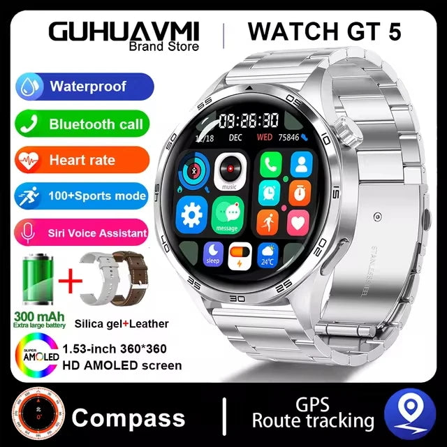 New For Huawei WATCH GT 5 Pro Smartwatch Xuanji Sensing System Advanced Sports Compass Emotional Health Assistant Fashion Watch