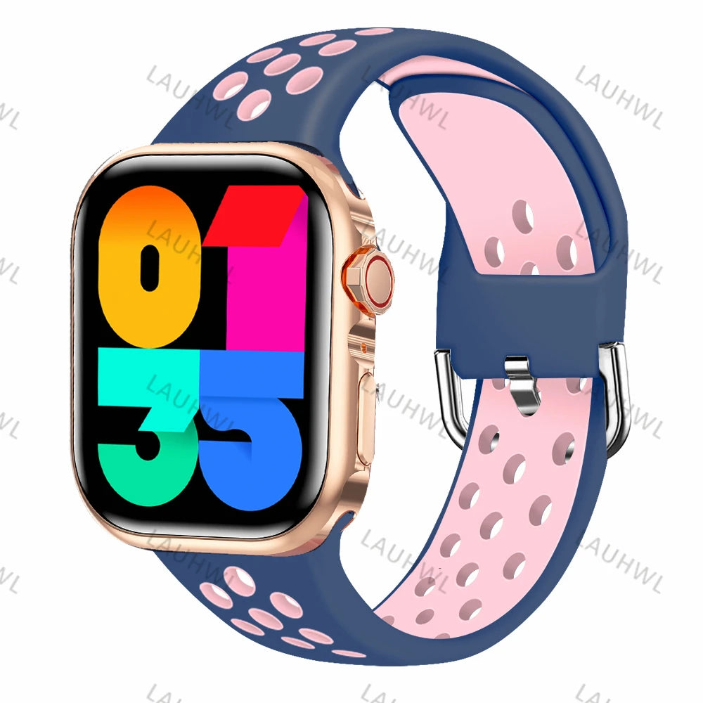 Watch 9 Original BT Call Smart Watch For Apple Series 9 NFC Women temperature testing GPS Men Sports watch For Apple Android