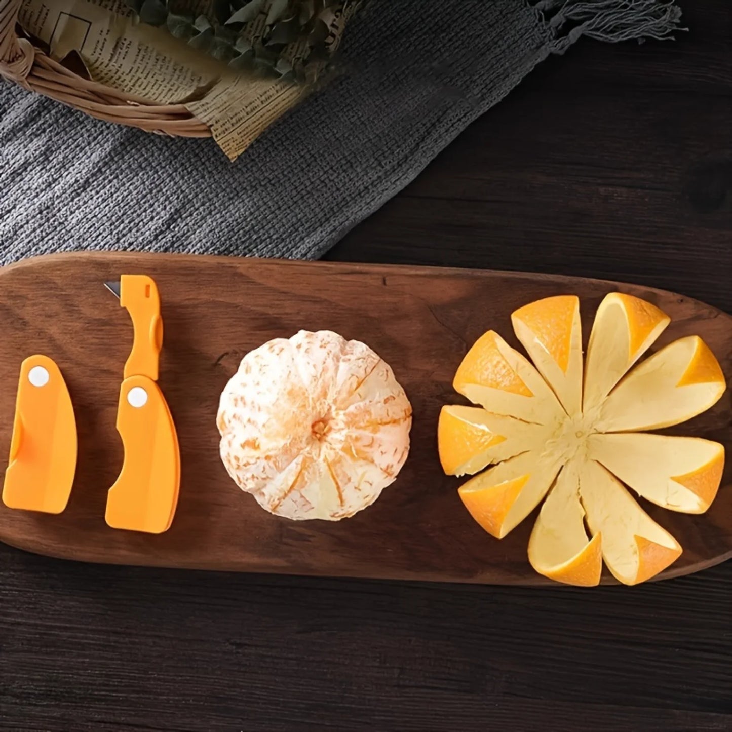 Creative Folding Orange Peeler And Fruit Cutter,  Gadget For Easy Peeling Of Oranges, Lemons, And Grapefruits