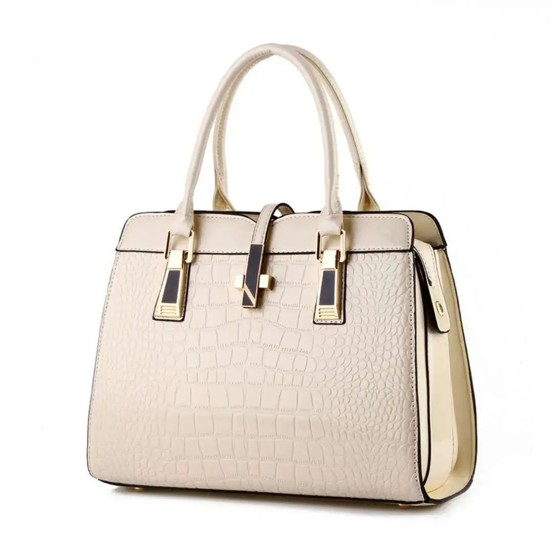 New Two Sided Crocodile Pattern Large Capacity High Quality Shoulder Bag Fashion Crossbody Bag Versatile Handheld Women's Bag