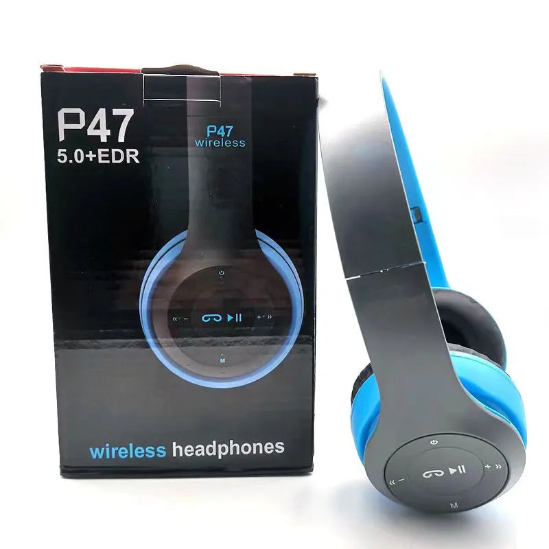 Stereo P47 Headset 5.0 Bluetooth Headset Folding Series Wireless Sports Game Headset for iPhone XiaoMi