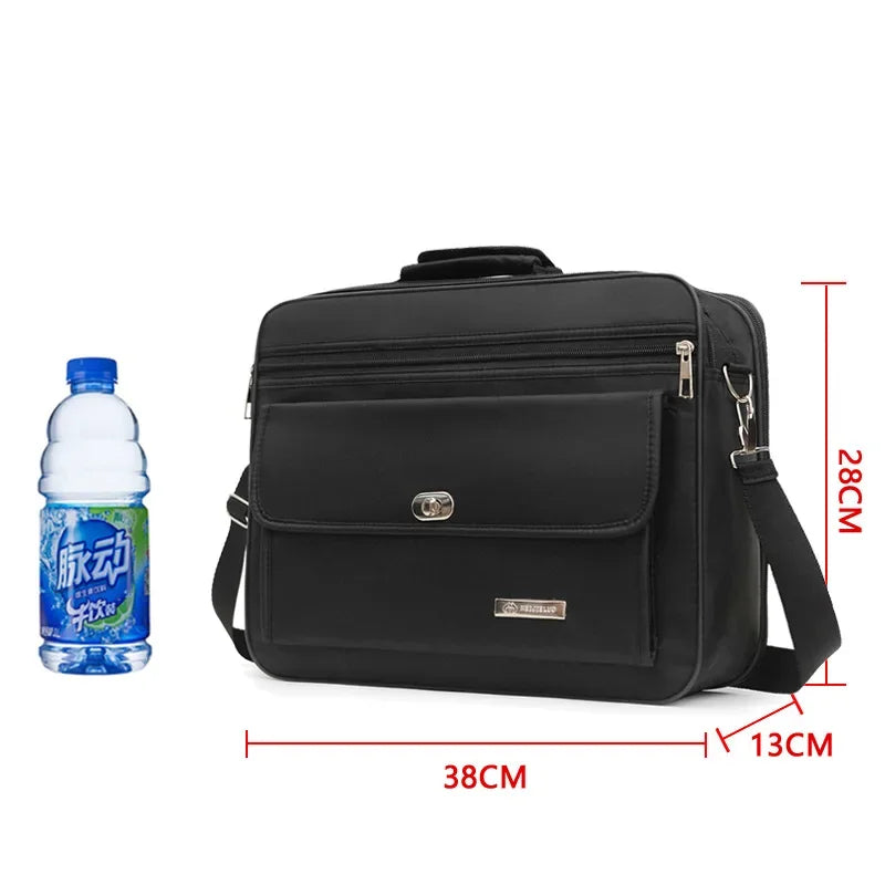 Large Capacity Briefcase Travel Essentials Laptop Storage Diagonal Bag Business Trips Oxford Cloth Document Organize Accessories