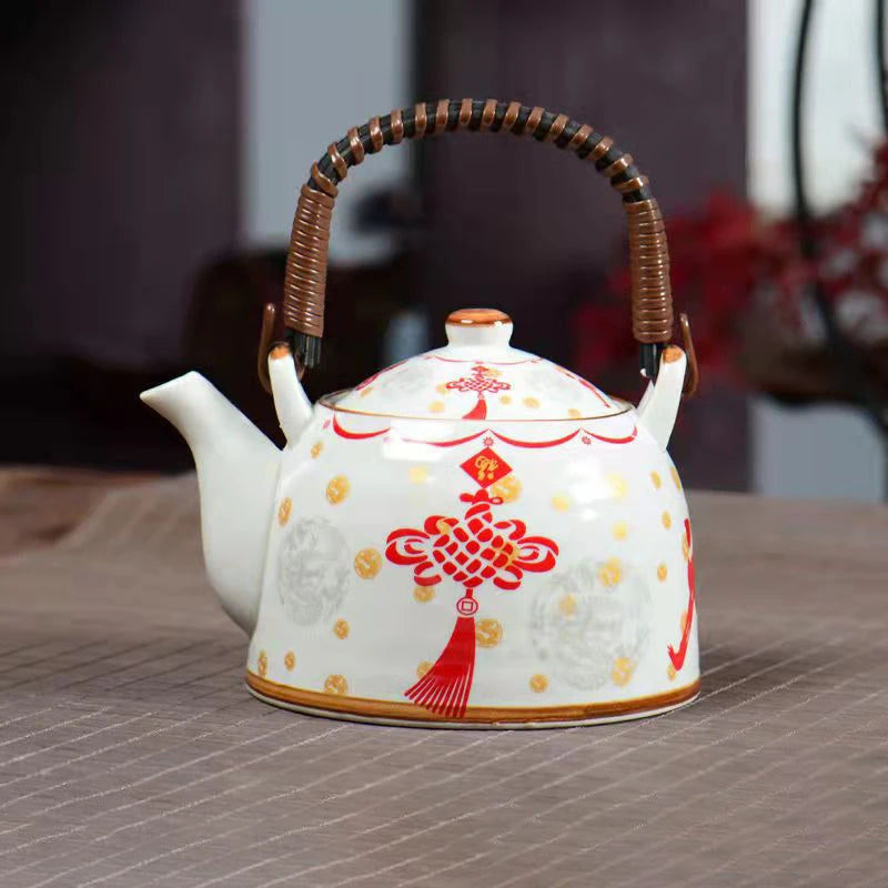 Puer Tea Kettle Teapot for Tea in a Cup High Quality Blue and White Porcelain Teapot 900ml Samovar Ceramic Pot Teapots Gaiwan