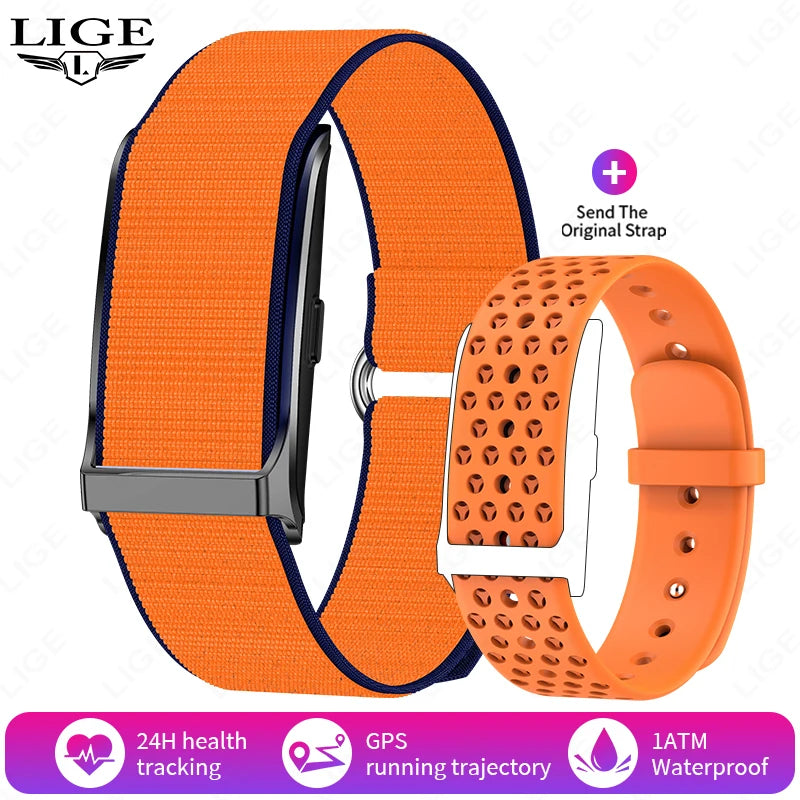 LIGE No Screen Smart Watch Men's Sports Outdoors Fitness Heart Rate Monitor 1ATM Waterproof New Smartwatch For Andrio IOS 2025