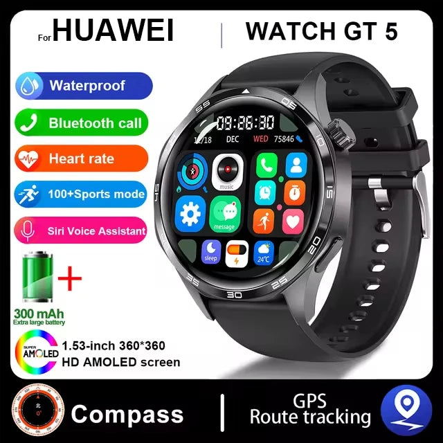 New For Huawei WATCH GT 5 Pro Smartwatch Xuanji Sensing System Advanced Sports Compass Emotional Health Assistant Fashion Watch