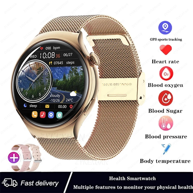 For Huawei GT4 Mini Smart Watch Women 360*360 AMOLED HD Screen NFC IP68 Waterproof Heart Rate Health Monitor Smartwatch 2024 New