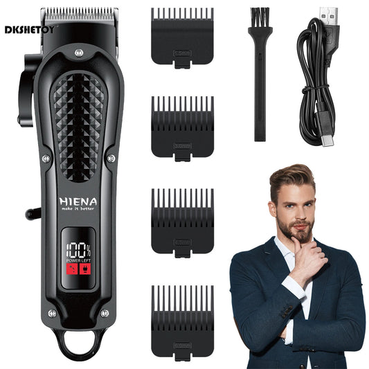 HIENA Electric Hair Clipper Barber Finish Cutting Machine usb Rechargeable Cordless Beard Trimmer Wet and Dry haircut HYN-212