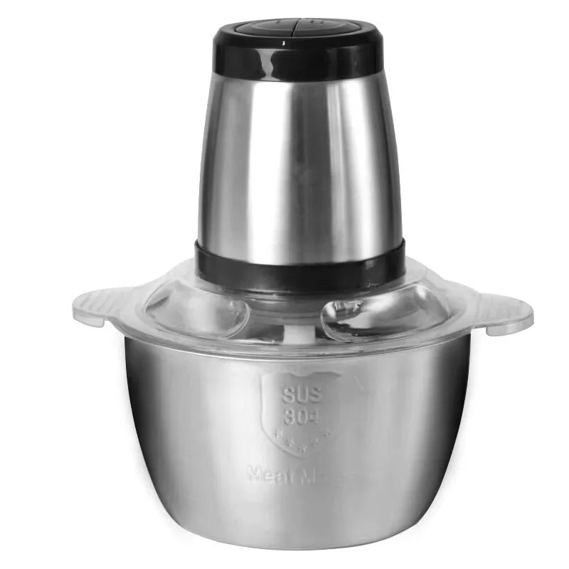 NEW Food Chopper Stainless Steel 2L Electrical Food Processor Meat Grinder Blender Mixer Machine Kitchen Appliances,EU Plug