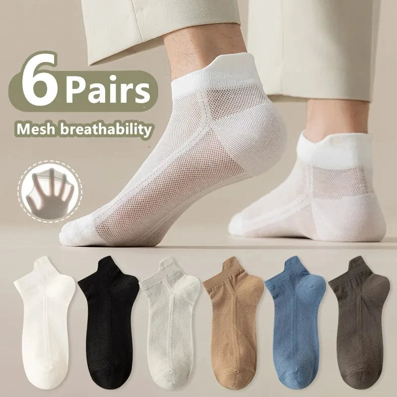 20/10/6/5/4/3/1pairs Men's Fashion Cotton Breathable Comfortable Ankle Socks, Men's Summer Socks