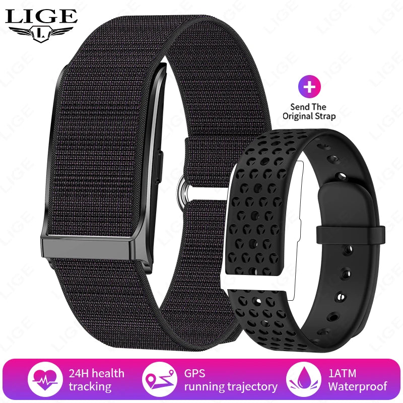 LIGE No Screen Smart Watch Men's Sports Outdoors Fitness Heart Rate Monitor 1ATM Waterproof New Smartwatch For Andrio IOS 2025