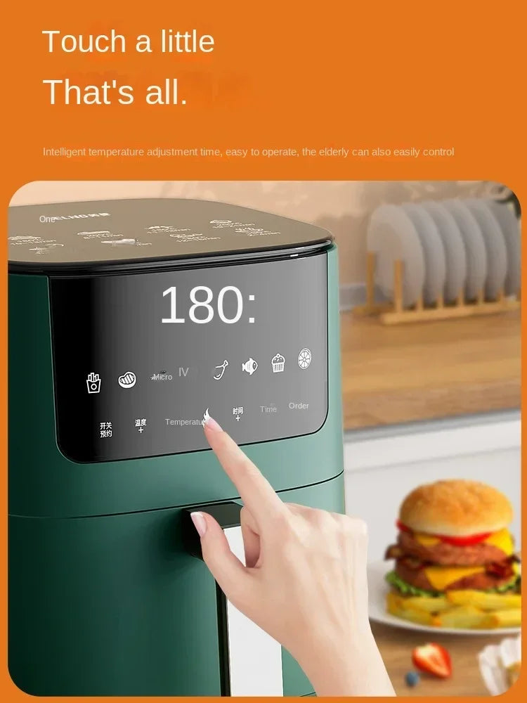 Intelligent air fryer 7L 8L9L automatic large capacity oil-free household multi360°  baking LED touch screen fryeroven