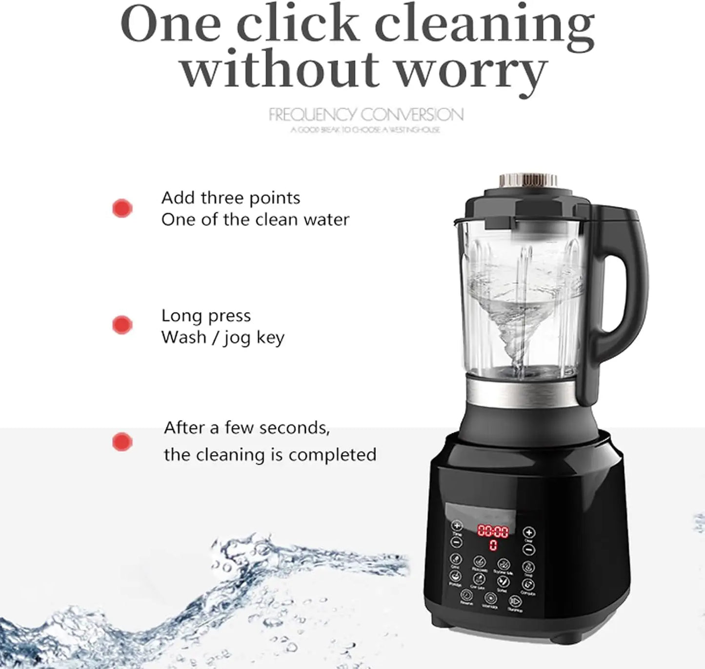 Food Blender,Hot Soup Maker,High-Speed Kitchen Food Processor with 9 One Touch Programs,12H Preset,Self-Cleaning,Crushing,Mixing