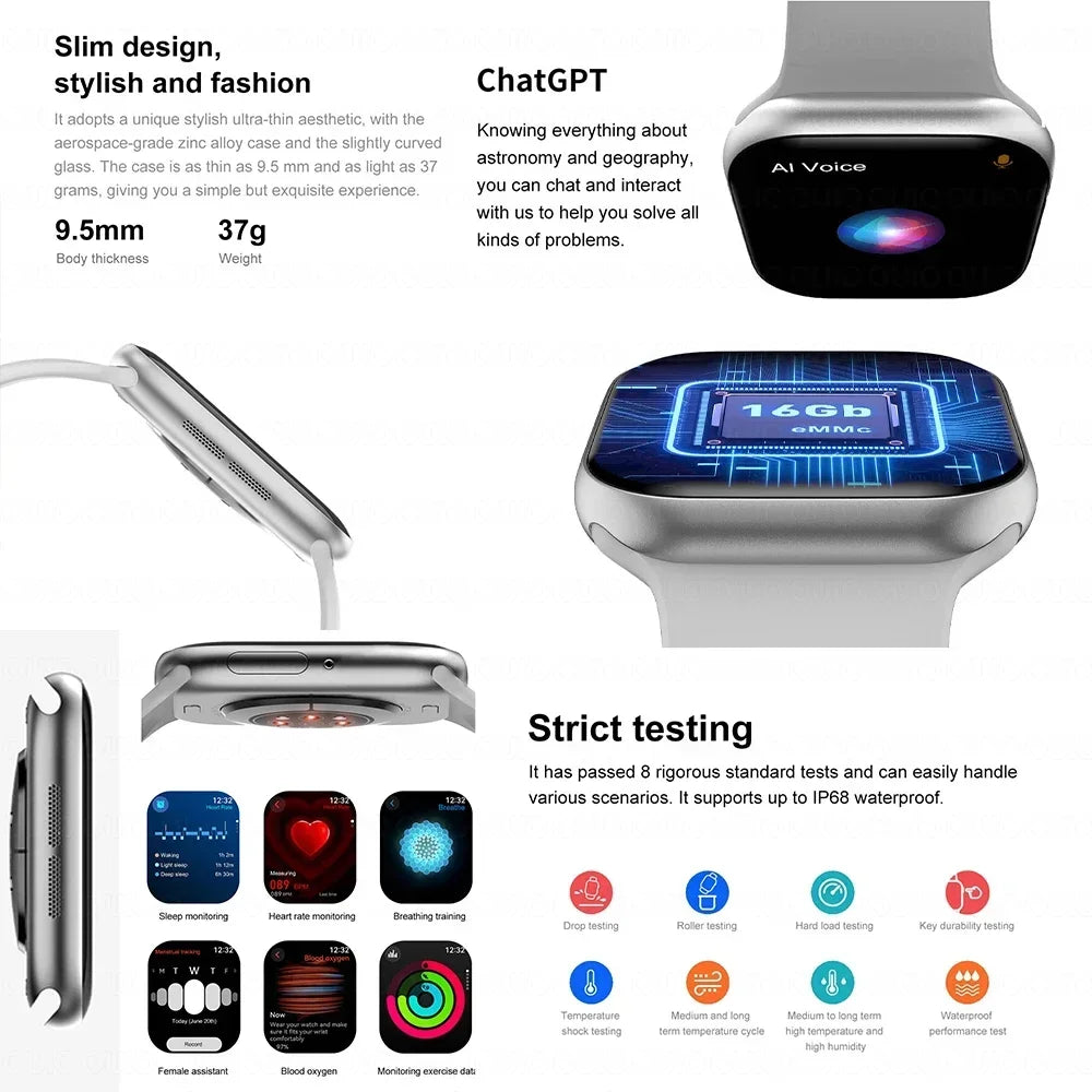 New Series 10 For Apple Watch 10 GPS Smart Watch 32G Memory Music Video NFC Bluetooth Call Waterproof Smartwatch For Android IOS