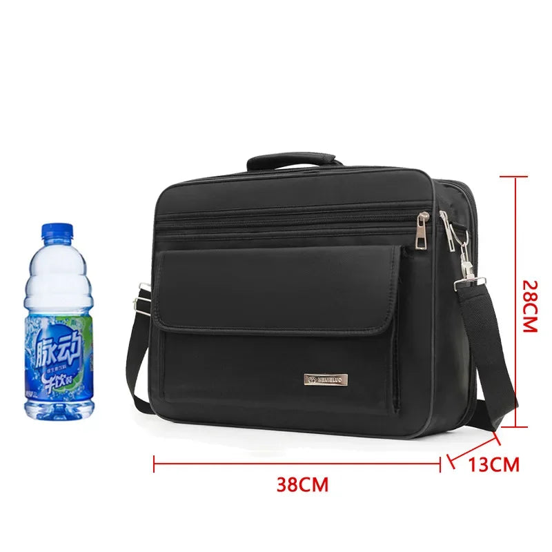 Large Capacity Briefcase Travel Essentials Laptop Storage Diagonal Bag Business Trips Oxford Cloth Document Organize Accessories